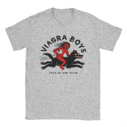 Summer Funny Viagra Boys Band Punk Music T Shirt for Men Women  100% Cotton T-shirts Short Sleeve Clothes