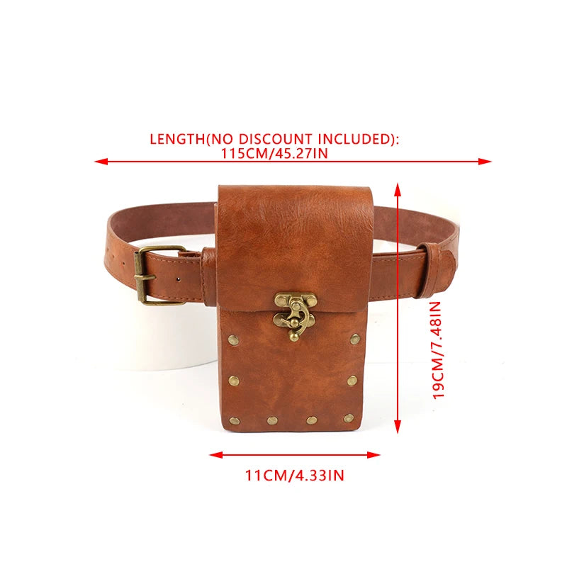 Renaissance Costume Accessories Belt Pouch 3 Potion Bottles Leather Holder Medieval Festival Halloween Costume Belt Waist Set
