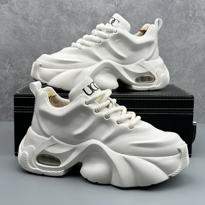 Men Shoes Designer Luxury Casual Sneakers Breathable Platform Shoes for Men Fashion Height Increasing Comfortable Non-slip Shoes   (Available)