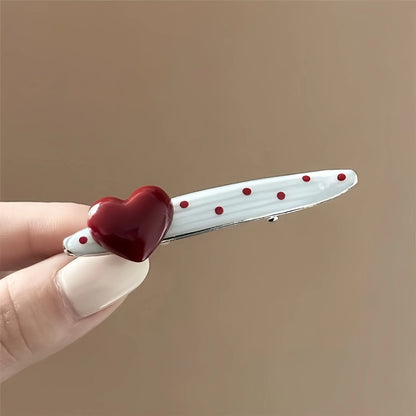 Mini Hair Accessories for Women Girls Sweet Versatile Heart Bangs Hair Clip Fashion Side Clip Cute Hair Accessories Gifts럭셔리 머리띠