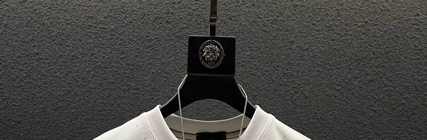 Spring New Heavy Work Light Luxury Custom Short Sleeve T-shirt Top Meteor Full Diamond T-shirt Round Neck Short Sleeve    (Available)