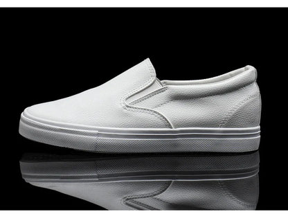 New Shoes for Men Leather Casual Shoes Spring Fashion Concise Flat Shoes 2 Colors Slip-on Loafers (Available)