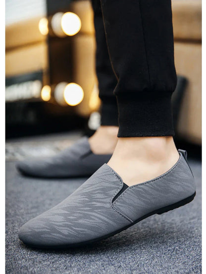 Shoes for Man New Men Fashionable Canvas Breathable Flat Bottomed Walking Shoes with Lightweight Sports Shoes Men's Sneakers (Available)