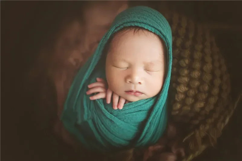 Newborn Photography Props Wrap Baby Blanket Soft Stretchable Cotton Swaddling Photography Backdrop Babies Accessories