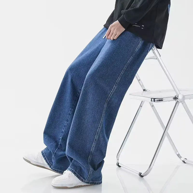 M-3XL Teenage Jeans Appear Slim and Loose Fitting Casual and Versatile Sportswear Pants Straight Leg Trendy Jeans ﻿