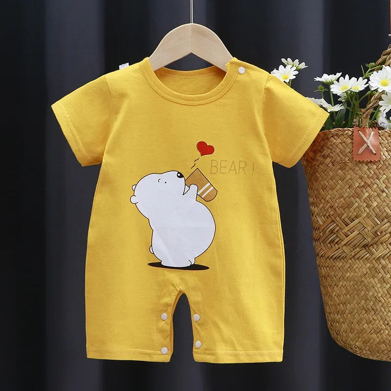 Newborn Baby Boy Clothes Bodysuit For Newborns Summer Romper Baby Girls Clothes Cotton Short Sleeved Jumpsuit