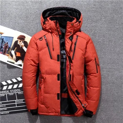 '-20 Degree Winter Down Coat Men White Duck Down Parkas Jacket Mens Thick Warm Snow Parka Jacket Overcoat Windbreaker Warm Parkas  (Available)