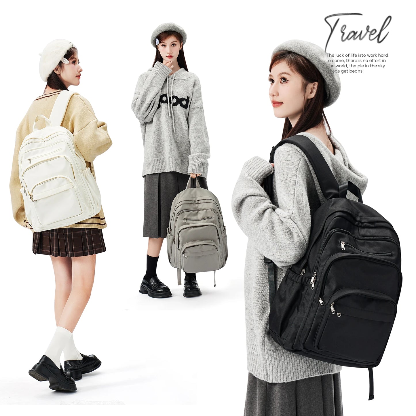 School Bag for 15.6 Inch Laptop Backpack for School Kids Girls Large Capacity Light Weight Backpack Women Fashion College Bag