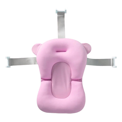 Newborn Baby Bath Cushion Seat Floating Newborn Shower Bath Mat Soft Provides Comfort and Support for Baby 0-12 Months