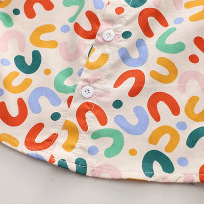 Summer Baby Boy Outfits Suit Fashion Print Kids Shirt Short Pant Sets Thin Cotton Toddler Tee Tops Children Clothes Tracksuits