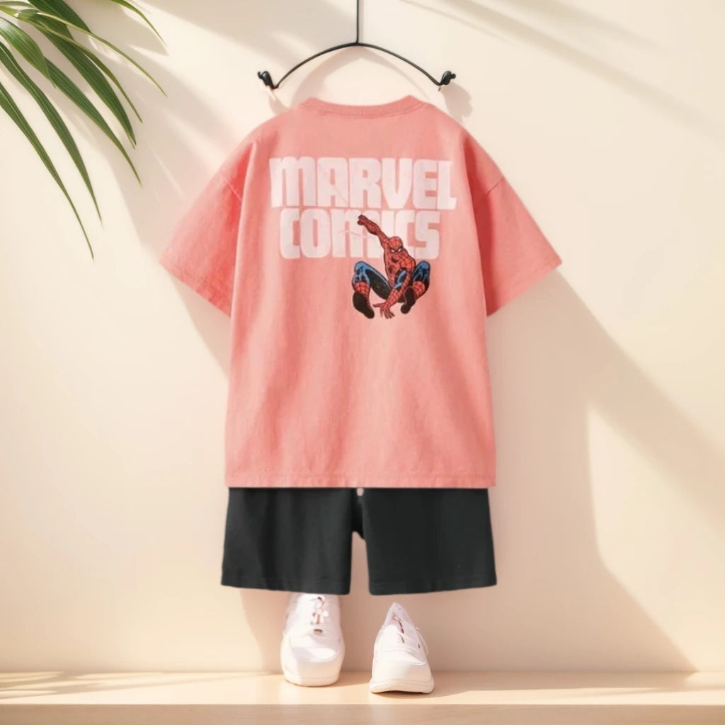 Cool Kids Boys Girls Summer Clothing Sets Children Cut Cartoon Print Short Sleeve T-shirt Tops With Shorts Toddler Baby Pajamas