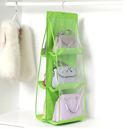 6 pocket dust-proof transparent hanging handbag organizer (Available)