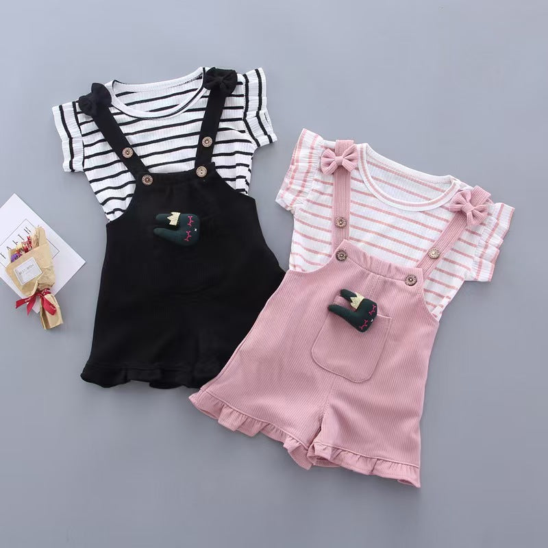 BibiCola Summer Girl Clothes Set Children Fashion Tops+Shorts 2PCS Tracksuit For Girls Kids Birthdys Clothing Suit Outfits (Available)