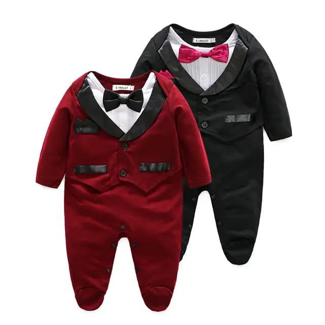 Baby bag fart crawl suit (Available)