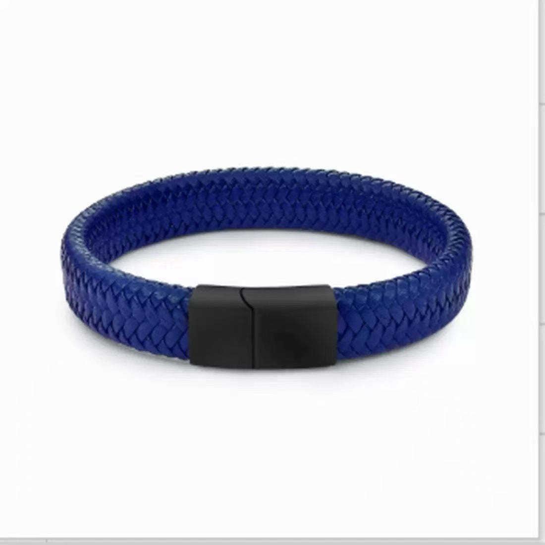 Men's Leather Magnetic Buckle Bracelet (Available)