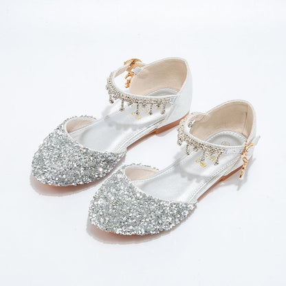 Little Girl Crystal Shoes Dress Shoes Children High Heels (Available)