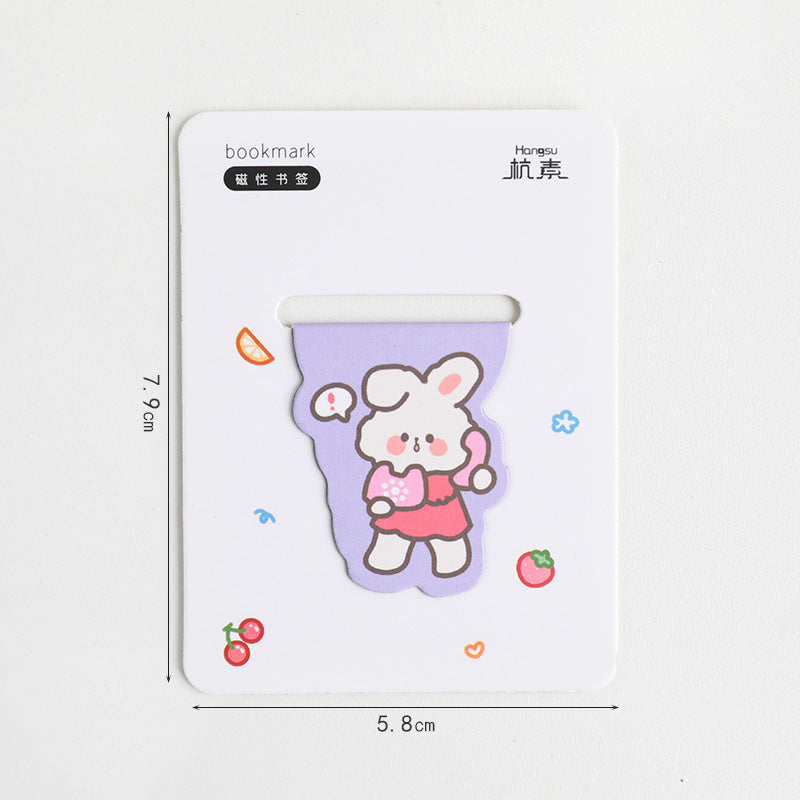 Cute Magnetic Bookmark Creative Cartoon Stationery For Primary School Students