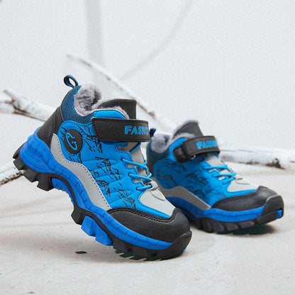 Children's Cotton Shoes Boys Two Cotton Large Cotton Hiking Shoes  (Available)