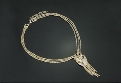 Fashion Necklace Bracelet Earrings Ring Jewelry Set  (Available)