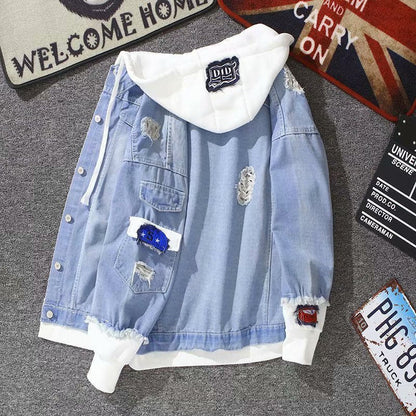 Personality Men's Workwear Denim Jacket  (Available)