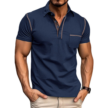 Short-sleeved Polo Shirt Summer Casual Quick-dry Tops Men Clothing (Available)