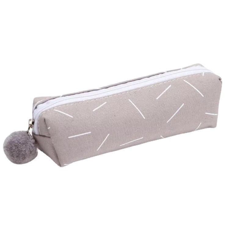 Canvas Pen Bag Middle School Students Simple Stationery Pencil Box