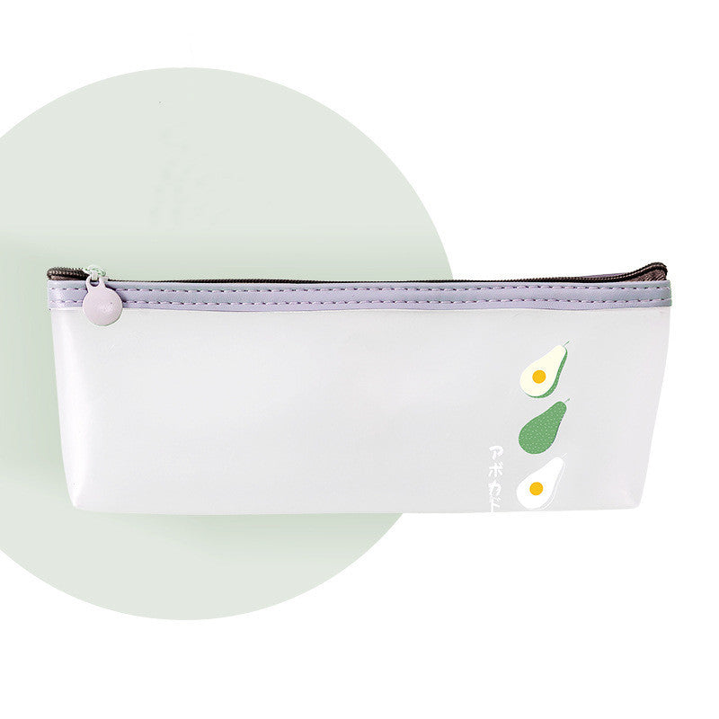 Frosted Stationery Box Student School Supplies Storage Pen Bag