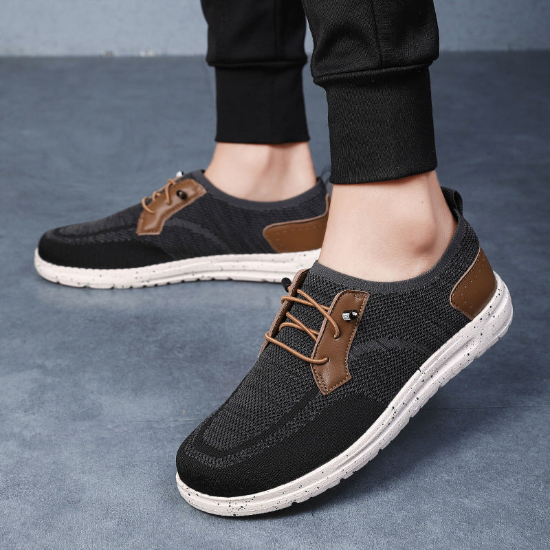 Men's Laceless Canvas Shoes Lightweight Breathable Plus Size Social Casual Men's Shoes (Available)
