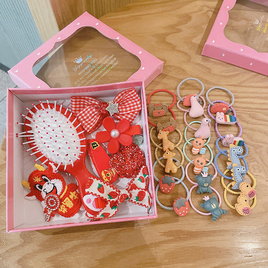 Children's Hair Accessories Set 28-piece Gift Box Girl's Headdress