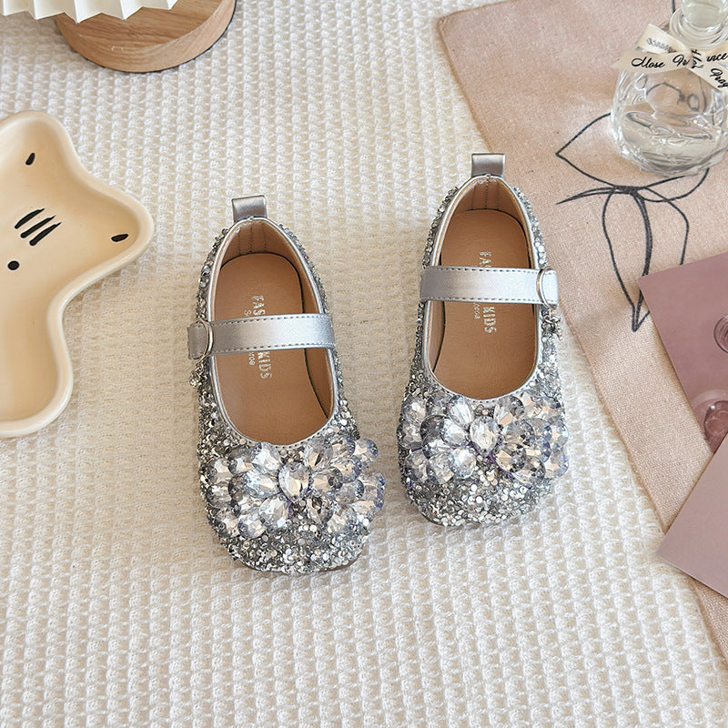 Girls' Glass Light Diamond Shoes Performance
