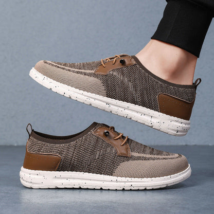 Men's Laceless Canvas Shoes Lightweight Breathable Plus Size Social Casual Men's Shoes (Available)