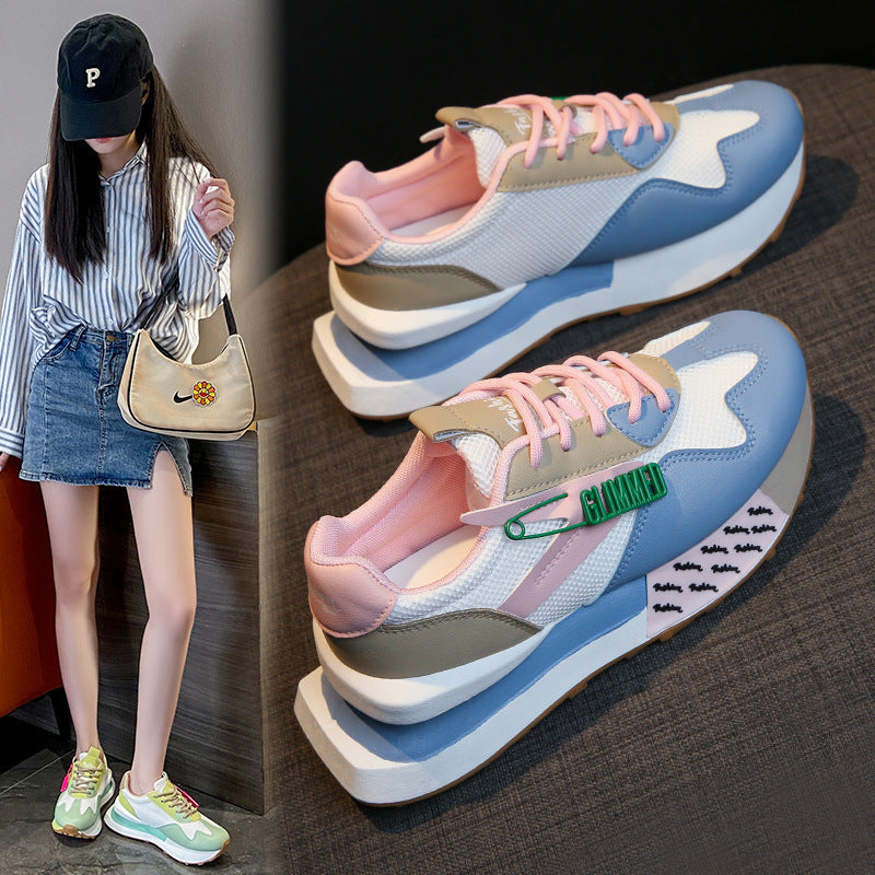 Daddy Breathable Summer Genuine Leather Thick Bottom Women's Clothing Argan Sneaker (Available)