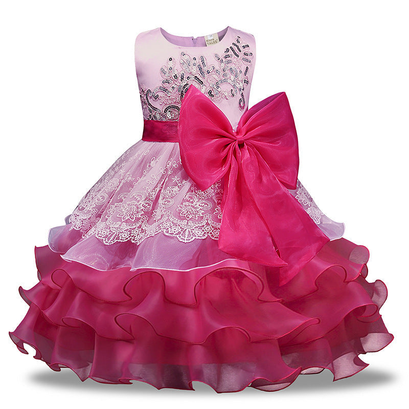 Girls' Sequined Dress Bow Kids Skirt  (Available)