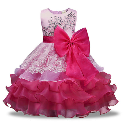 Girls' Sequined Dress Bow Kids Skirt  (Available)