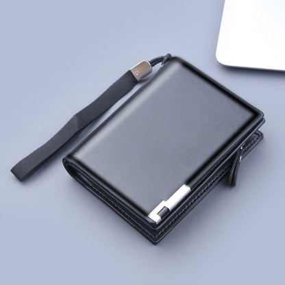 Men's Zipper Wallet Men's Large Capacity Three Fold (Available)