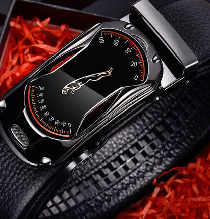 Men's leather belt