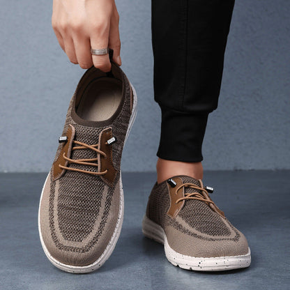 Men's Laceless Canvas Shoes Lightweight Breathable Plus Size Social Casual Men's Shoes (Available)