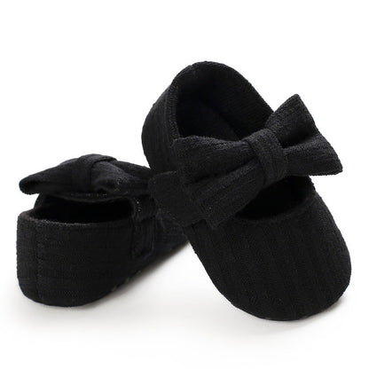 Wool Baby Knitted Bow Baby Shoes (Available)