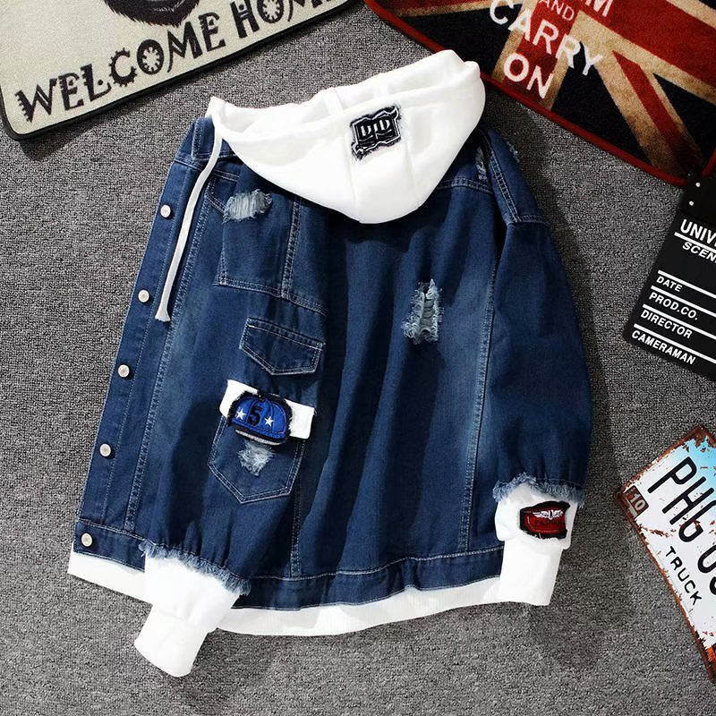 Personality Men's Workwear Denim Jacket  (Available)