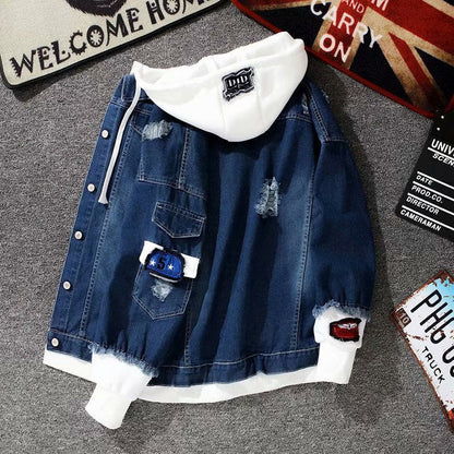 Personality Men's Workwear Denim Jacket  (Available)