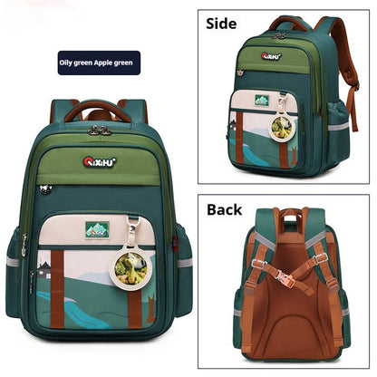 Large Capacity Primary School Student Schoolbag Lightweight And Wear-resistant   (Available)