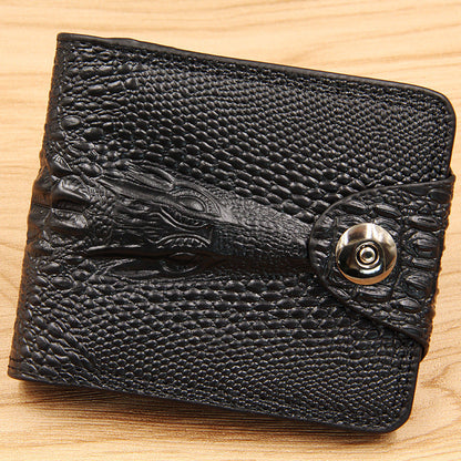 Men's Short Coin Personality Hipster Korean Style Magnetic Snap Wallet
