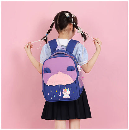 Pupils Intermediate And Advanced Kindergarten Classes Contrast Color Cartoon Backpack (Available)