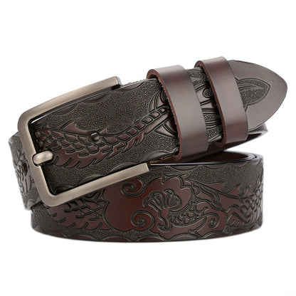 Carved Craft Men's Belt Fashion Cattlehide Leather Pant Belt   (Available)