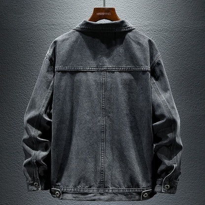 High-grade Black And Gray Denim Coat Men's Autumn New (Available)