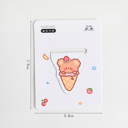 Cute Magnetic Bookmark Creative Cartoon Stationery For Primary School Students