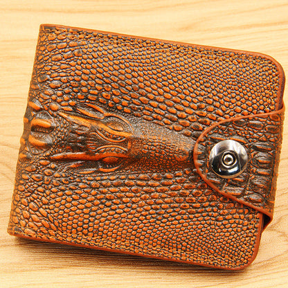 Men's Short Coin Personality Hipster Korean Style Magnetic Snap Wallet