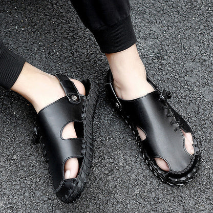 Casual And Fashionable Outdoor Men's Leather Sandals (Available)
