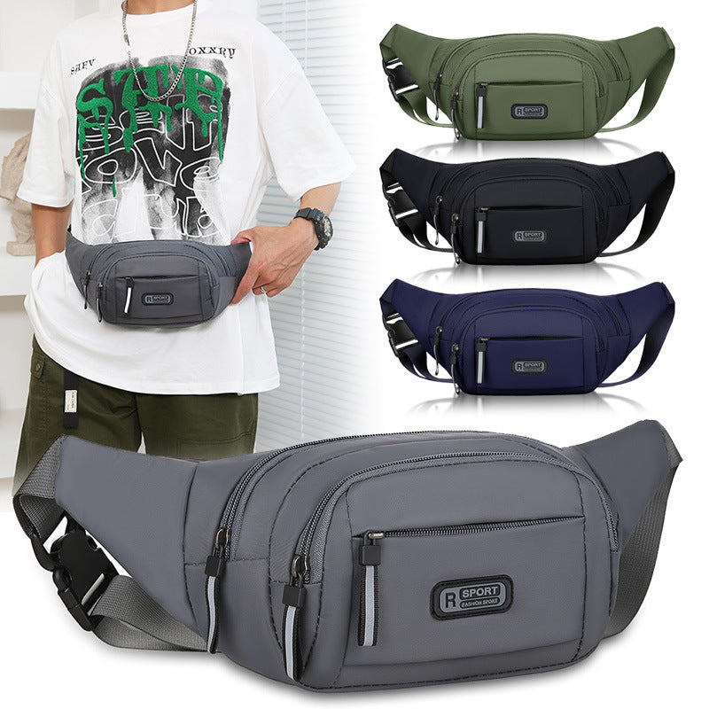 Men's Multifunctional Waist Bag Wear-resistant Waterproof Crossbody Bags  (Available)