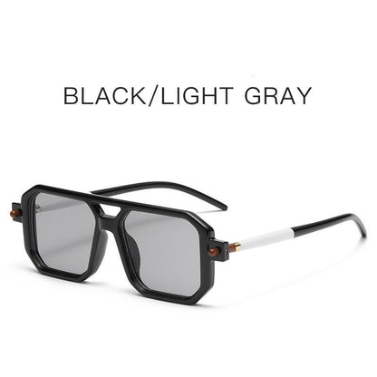 Double Beam Square Frame Sunglasses